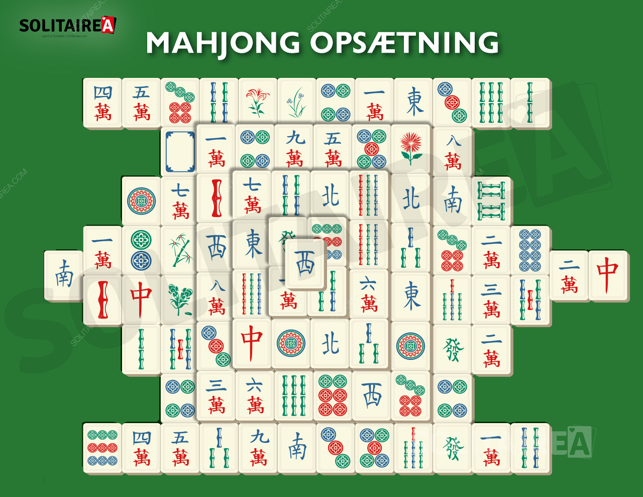 Billede, der viser, hvordan Mahjong Kabalen ser ud.